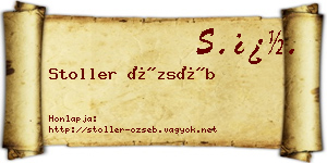 Stoller Özséb névjegykártya